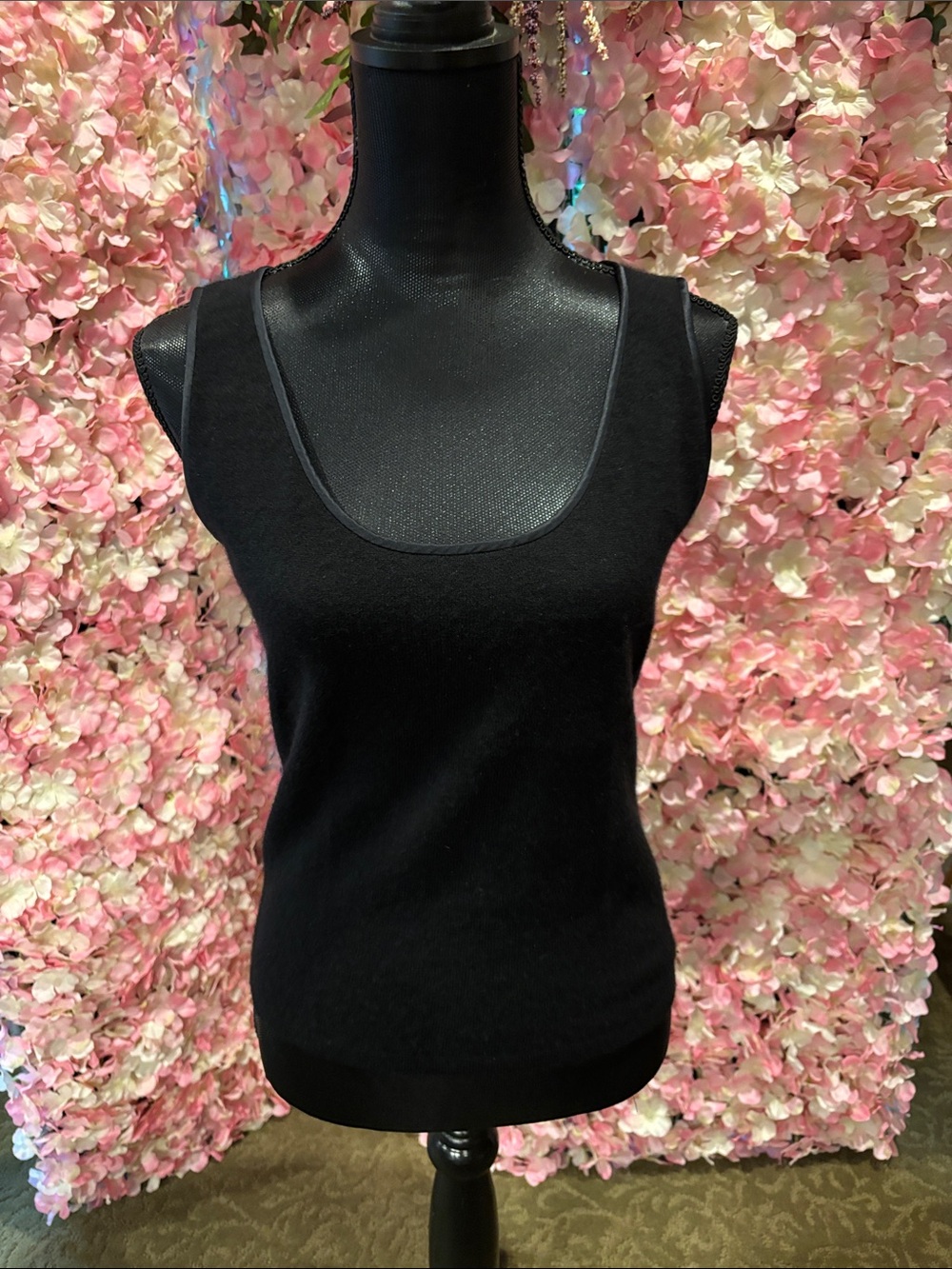 Options Cashmere Tank atop